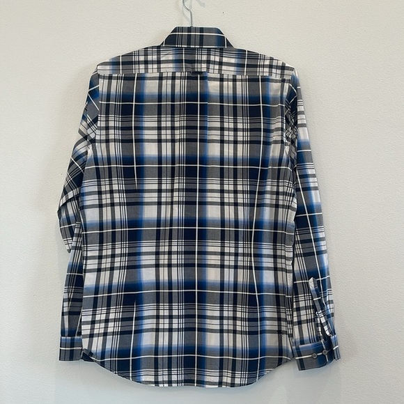 Express Plaid Button-Down Long Sleeve Shirt - Size M (Neck 15-15 1/2) - Picture 2 of 7